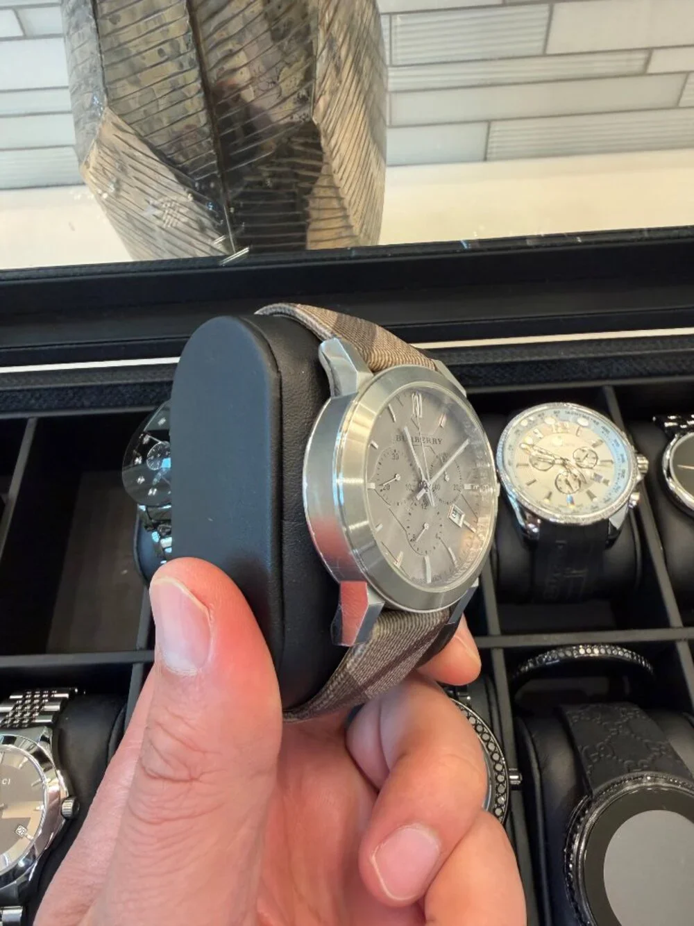 Burberry Swiss Made Chronograph Watch | Nova Check Strap